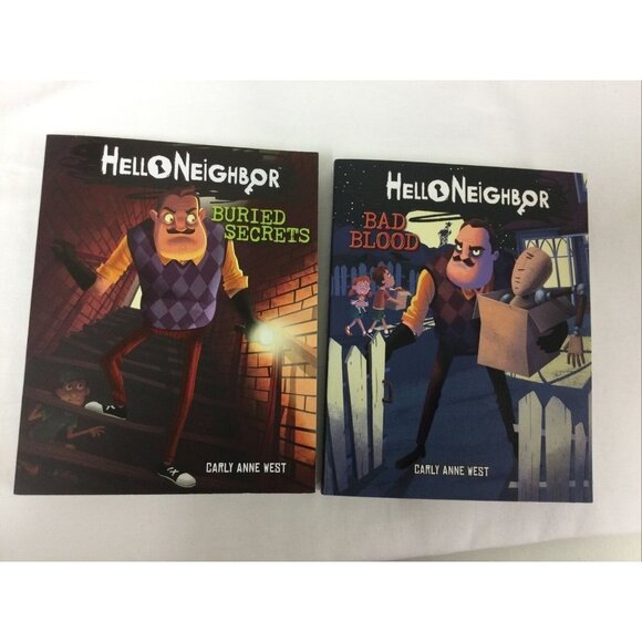 HELLO NEIGHBOR Books 1 And 4 By Carly Anne West Buried Secrets and Bad Blood - Picture 1 of 3